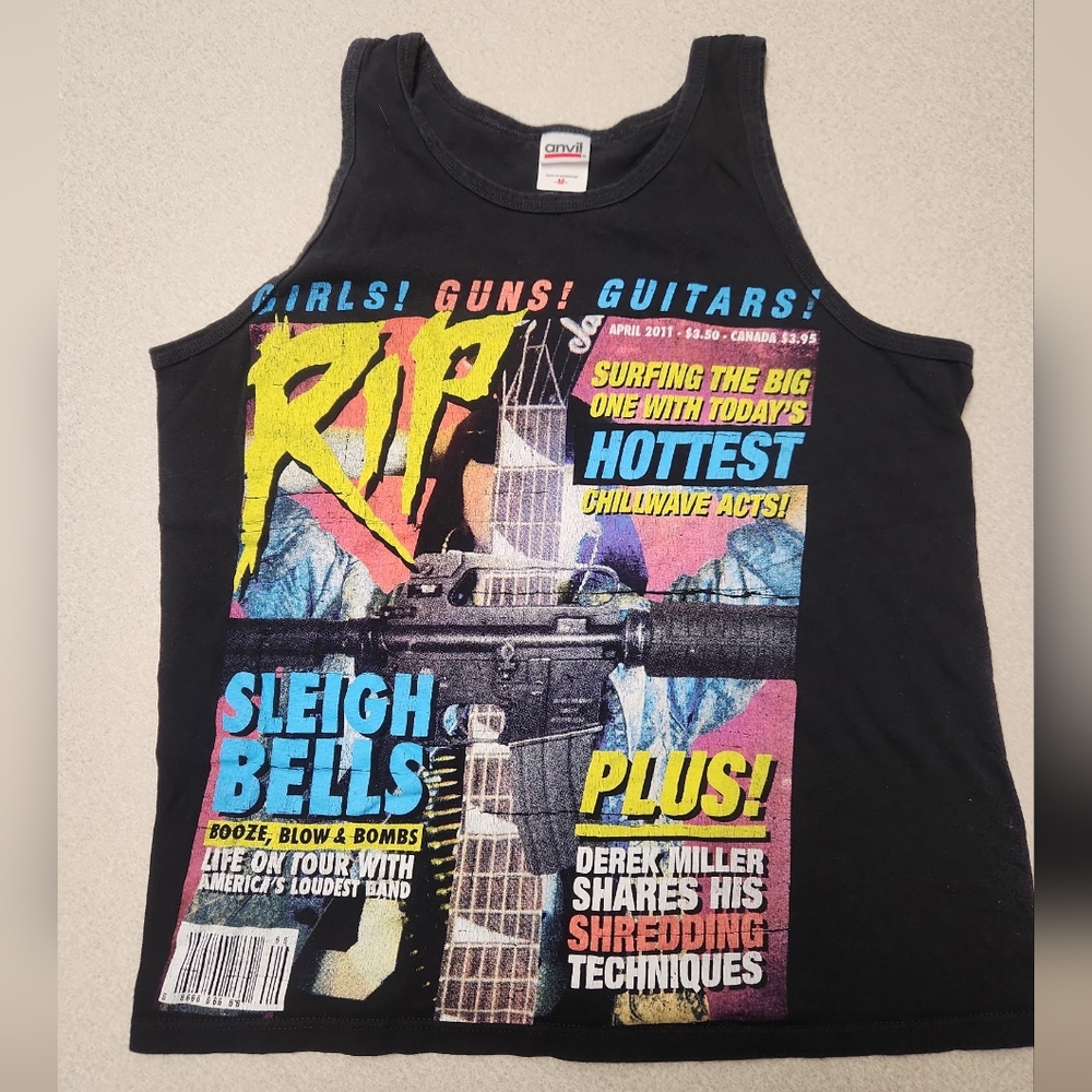 Rare Sleigh Bells - Girls! Guns! Guitars! 2011 Tour Muscle Tank Tee Mens Medium
